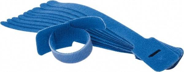 SpeedTech - 8" Long Blue Nylon & Polyethylene Hook & Loop Strap - 40 Lb Tensile Strength - Best Tool & Supply