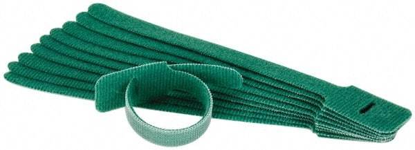 SpeedTech - 8" Long Green Nylon & Polyethylene Hook & Loop Strap - 40 Lb Tensile Strength - Best Tool & Supply