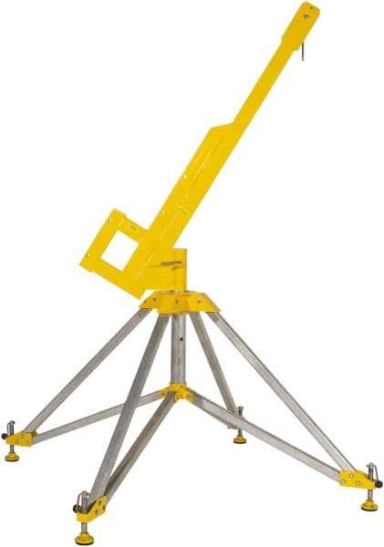 Gemtor - Confined Space Entry & Retrieval Bases & Booms Type: Portable Quadpod w/Rotating Boom Maximum Height (Inch): 90 - Best Tool & Supply