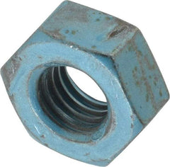 Value Collection - M10x1.50 Metric Coarse Steel Right Hand Hex Nut - 17mm Across Flats, 8mm High, Metric Blue Finish - Best Tool & Supply