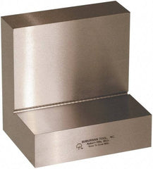 Suburban Tool - 4" Wide x 4" Deep x 3" High Steel Precision-Ground Angle Plate - Standard Plate, Flat Surface, Open End, 1-1/8" Thick, Single Plate - Best Tool & Supply