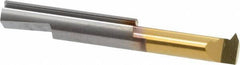 Kennametal - 0.032" Cutting Depth, 20 to 48 TPI, 0.16" Diam, Solid Carbide, Single Point Threading Tool - TiN/TiCN/TiN Finish, 5/32" Shank Diam, 1/2" Projection from Edge - Exact Industrial Supply