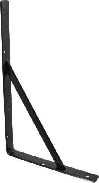 Knape & Vogt - 1,000 Lb Capacity, Black Epoxy Coated, L-Bracket - 16" Long, 10" High - Best Tool & Supply