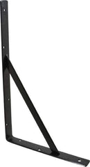 Knape & Vogt - 1,000 Lb Capacity, Black Epoxy Coated, L-Bracket - 16" Long, 10" High - Best Tool & Supply