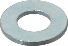 Value Collection - 3/8" Screw, Grade 2 Steel SAE Flat Washer - 0.401" ID x 0.822" OD, 0.08" Thick, Zinc-Plated Finish - Best Tool & Supply