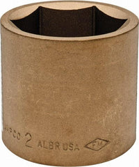 Ampco - 2", 3/4" Drive, Standard Hand Socket - 6 Points, 2-9/16" OAL, Aluminum Bronze - Best Tool & Supply