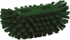 Vikan - 1-1/2" Bristle Length, Polyester Utility Scrub Brush - 5-1/2" Wide Head, 8" OAL, European Threaded Handle, Green, Polypropylene Block - Best Tool & Supply