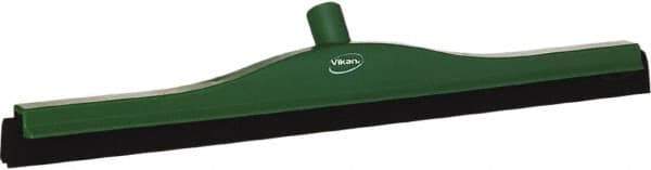 Vikan - 24" Foam Rubber Blade Bench Squeegee - Double Edge, Green, Plastic Holder - Best Tool & Supply