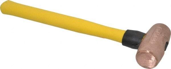 American Hammer - 3 Lb Head Nonsparking Mallet - 14-1/2" OAL, 13" Long Fiberglass Handle - Best Tool & Supply