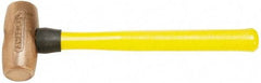 American Hammer - 4 Lb Head Nonsparking Mallet - 14-1/2" OAL, 13" Long Fiberglass Handle - Best Tool & Supply