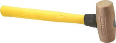 American Hammer - 4 Lb Head Nonsparking Mallet - 14-1/2" OAL, 13" Long Fiberglass Handle - Best Tool & Supply