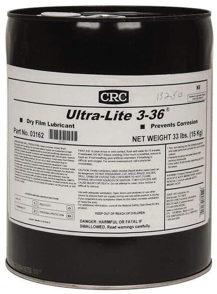 CRC - 5 Gal Pail Dry Film Lubricant - Amber, -40°F to 300°F, Food Grade - Best Tool & Supply