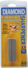 Eze Lap - 3" Long x 1" Wide x 1/4" Thick, Diam ond Sharpening Stone - Flat, 400 Grit, Medium Grade - Best Tool & Supply