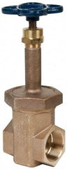 NIBCO - 2" Pipe, Class 300, Threaded Bronze Alloy Solid Wedge Rising Stem Gate Valve - 600 WOG, 300 WSP, Union Bonnet - Best Tool & Supply