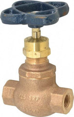 NIBCO - 1/4" Pipe, Threaded Ends, Bronze Integral Globe Valve - Bronze Disc, Screw-In Bonnet, 200 psi WOG, 125 psi WSP, Class 125 - Best Tool & Supply