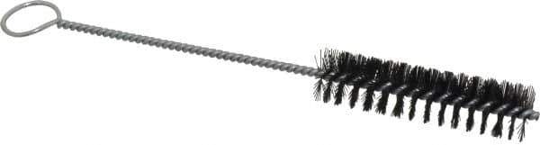 Weiler - 3" Long x 3/4" Diam Nylon Tube Brush - Single Spiral, 8-1/2" OAL, 0.012" Filament Diam, 1/8" Shank Diam - Best Tool & Supply