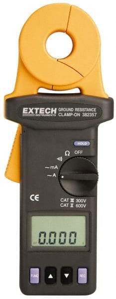 Extech - 1/4 to 1,500 k Ohm, Earth Ground Resistance Tester - 0.001 to 0.002 Resolution - Best Tool & Supply