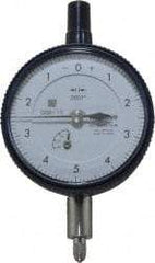 Mitutoyo - 0.025" Range, 0-5-0 Dial Reading, 0.0001" Graduation Dial Drop Indicator - 2-3/16" Dial, 0.01" Range per Revolution, 0.0001" Accuracy, Revolution Counter - Best Tool & Supply