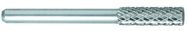 SF-53 -- 5mm x 12mm LOC x 6mm Shank x 50mm OAL 10 Degree Inverted Angle Carbide Medium Tough Cut Burr - Best Tool & Supply