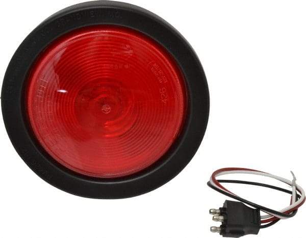 Peterson - 4" Long, 25 Watt, 2.1 Amp, Red Sealed Lighting Stop, Turn & Tail Light - 12 Volts, Includes Grommet, Light & Pigtail - Best Tool & Supply