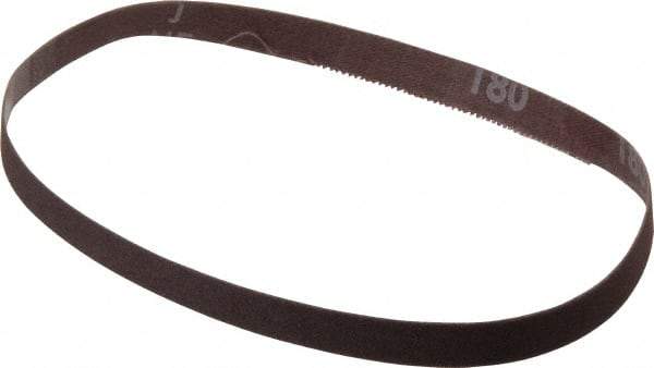 Norton - 1/2" Wide x 18" OAL, 180 Grit, Aluminum Oxide Abrasive Belt - Aluminum Oxide, Very Fine, Coated, Series R228 - Best Tool & Supply