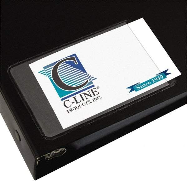 C-LINE - 10 Piece Business Card/ID Protectors - 3-1/2" High x 2" Wide - Best Tool & Supply