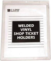 C-LINE - 50 Piece Clear Shop Ticket Holder - 8" High x 5" Wide - Best Tool & Supply