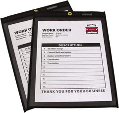 C-LINE - 25 Piece Clear Stitched Shop Ticket Holder - 11" High x 8-1/2" Wide - Best Tool & Supply