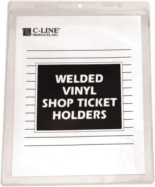 C-LINE - 50 Piece Clear Shop Ticket Holder - 11" High x 8-1/2" Wide - Best Tool & Supply