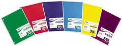 Mead - 70 Sheet, 8 x 10-1/2", Wide Ruled Spiral Bound Notebook - Assorted Colors - Best Tool & Supply