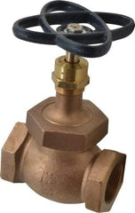 NIBCO - 1-1/4" Pipe, Threaded Ends, Bronze Integral Globe Valve - PTFE Disc, Screw-In Bonnet, 200 psi WOG, 125 psi WSP, Class 125 - Best Tool & Supply