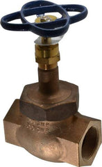 NIBCO - 2" Pipe, Threaded Ends, Bronze Integral Globe Valve - Bronze Disc, Union Bonnet, 600 psi WOG, 300 psi WSP, Class 300 - Best Tool & Supply