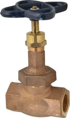 NIBCO - 1" Pipe, Threaded Ends, Bronze Integral Globe Valve - PTFE Disc, Union Bonnet, 600 psi WOG, 300 psi WSP, Class 300 - Best Tool & Supply