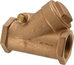 NIBCO - 1-1/4" Bronze Check Valve - Y-Pattern, FNPT x FNPT, 200 WOG - Best Tool & Supply