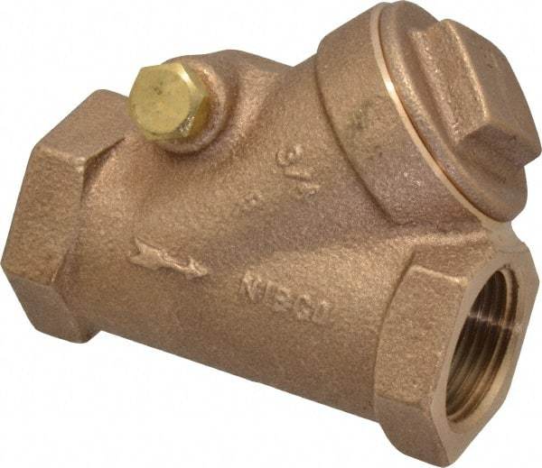 NIBCO - 3/4" Bronze Check Valve - Y-Pattern, FNPT x FNPT, 200 WOG - Best Tool & Supply