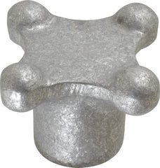 Jergens - 3" Head Diam, 4 Point Lobed Knob - 3/4-10 Hole, Aluminum - Best Tool & Supply