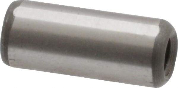 Jergens - 5/16" Diam x 3/4" Pin Length C-1215 Alloy Steel Pull Out Dowel Pin - C 47-58 & C 60-64 (Surface) Hardness, 1 Beveled & 1 Threaded End - Best Tool & Supply