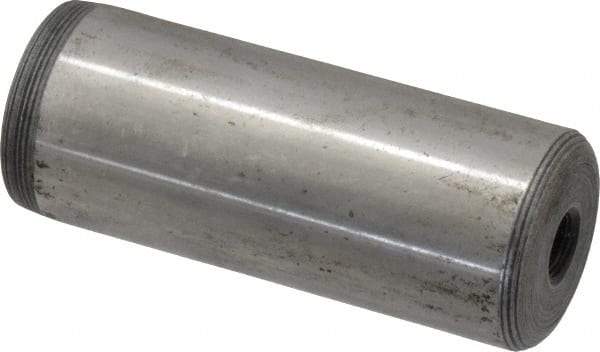 Jergens - 1" Diam x 2-1/2" Pin Length C-1215 Alloy Steel Pull Out Dowel Pin - C 47-58 & C 60-64 (Surface) Hardness, 1 Beveled & 1 Threaded End - Best Tool & Supply