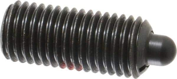 Jergens - 3/4-10, 1-3/4" Thread Length, 5/16" Plunger Projection, Steel Threaded Spring Plunger - 0.374" Max Plunger Diam, 1-3/4" Plunger Length, 6.7 Lb Init End Force, 37.3 Lb Final End Force, 3/8" Hex - Best Tool & Supply