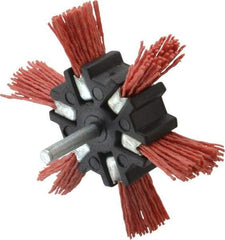 Value Collection - 4" OD, 1/4" Shank Diam, Nylon Wheel Brush - 1/2" Face Width - Best Tool & Supply