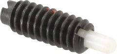 Jergens - 1/4-20, 5/8" Thread Length, 3/16" Plunger Projection, Steel Threaded Spring Plunger - 0.119" Max Plunger Diam, 5/8" Plunger Length, 0.3 Lb Init End Force, 3.5 Lb Final End Force - Best Tool & Supply