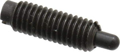 Jergens - 10-32, 9/16" Thread Length, 1/8" Plunger Projection, Steel Threaded Spring Plunger - 0.093" Max Plunger Diam, 9/16" Plunger Length, 0.5 Lb Init End Force, 5 Lb Final End Force - Best Tool & Supply