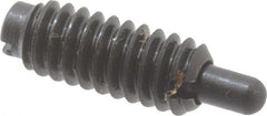 Jergens - 1/4-20, 5/8" Thread Length, 3/16" Plunger Projection, Steel Threaded Spring Plunger - Best Tool & Supply