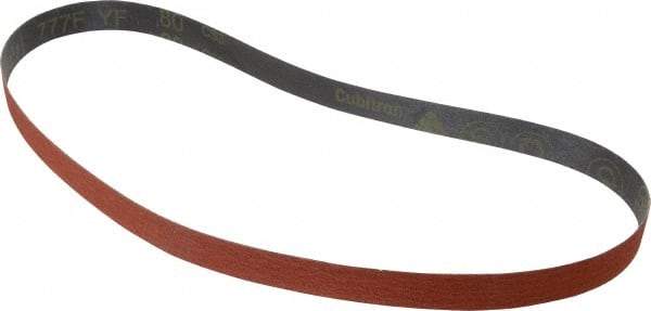 3M - 1" Wide x 42" OAL, 80 Grit, Ceramic Abrasive Belt - Ceramic, Medium, Coated, YF Weighted Cloth Backing, Wet/Dry, Series 777F - Best Tool & Supply