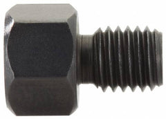 Gibraltar - 15/16" OAL, 3/8" Head Height, Low Carbon Steel, Threaded Rest Button - Black Oxide Coating, 1/2-20 Thread, 3/4" Hex - Best Tool & Supply