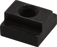 Jergens - 3/8-16 Blind Tapped T Slot Nut - 1/2" Slot Width, 7/8 x 9/32" Base Width x Height, 7/8 x 1/2" OAL x Height - Best Tool & Supply