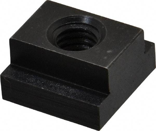 Jergens - 3/8-16 Blind Tapped T Slot Nut - 9/16" Slot Width, 7/8 x 1/4" Base Width x Height, 7/8 x 1/2" OAL x Height - Best Tool & Supply