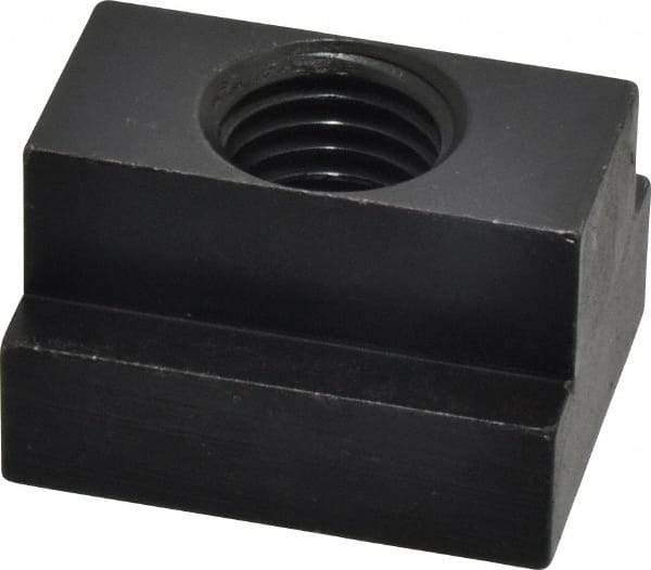 Jergens - 7/8-9 Blind Tapped T Slot Nut - 1" Slot Width, 1-5/8 x 5/8" Base Width x Height, 2 x 1-1/4" OAL x Height - Best Tool & Supply