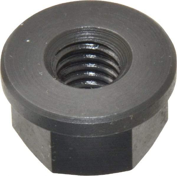 Jergens - 3/8-16, 7/8" Flange Diam, 1/2" High, 11/16" Across Flats, Flange Nut - Grade Low Carbon Steel Steel, Black Oxide Finish, 1/8" Flange Height, TCMA - Best Tool & Supply