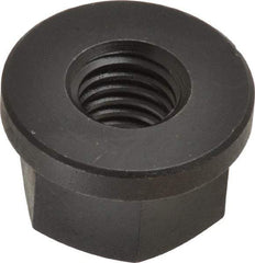 Jergens - 1/2-13, 1-1/8" Flange Diam, 11/16" High, 7/8" Across Flats, Flange Nut - Grade Low Carbon Steel Steel, Black Oxide Finish, 5/32" Flange Height, TCMA - Best Tool & Supply